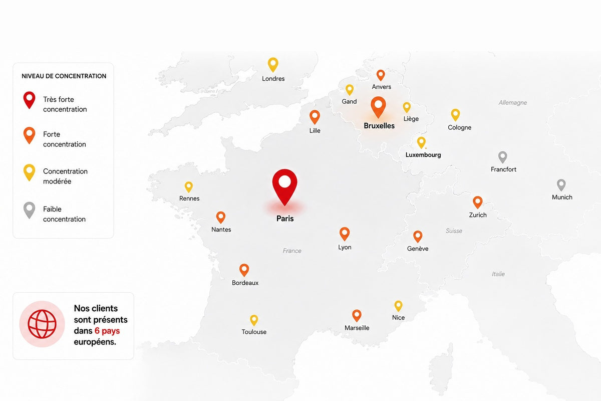Répartition géographique de notre communauté
